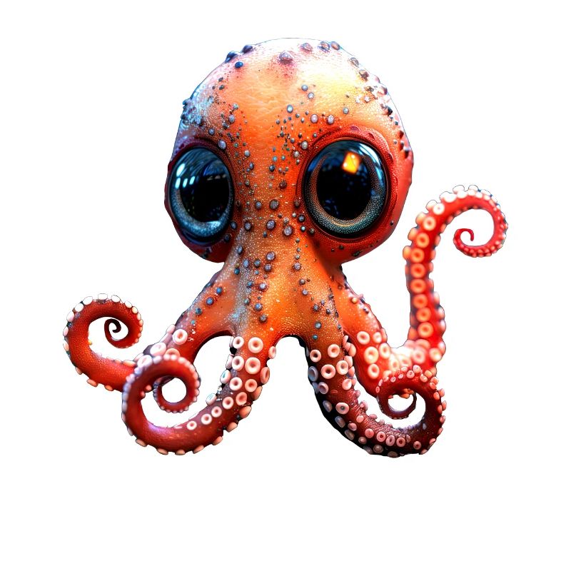 Octopus Small Octopus Cuttlefish Cute Octopus