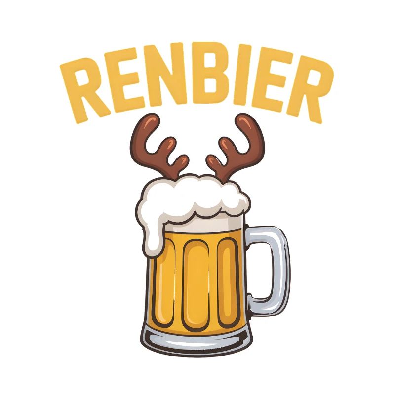 Renbier Bier mit Geweih