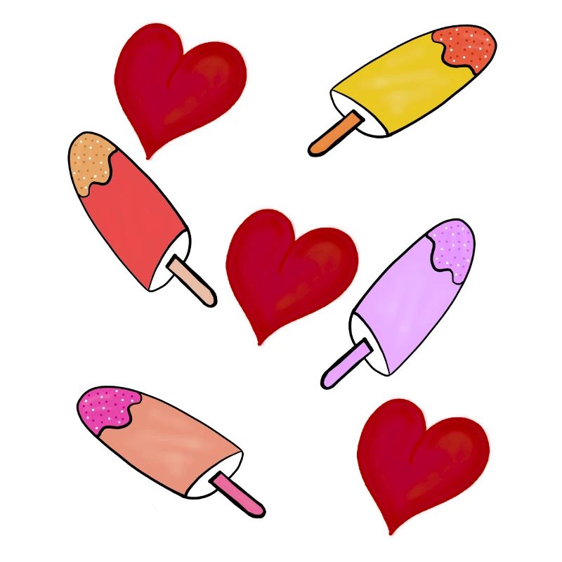  Eis Eiskrem Herzen Sommer Kinder
