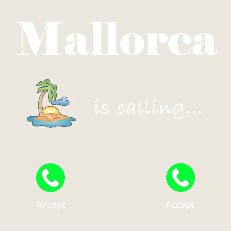 Mallorca is calling, Lustiges Geschenkidee Palme
