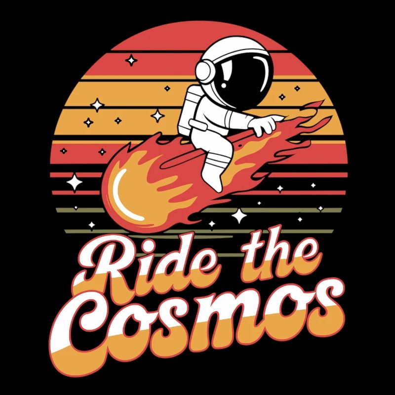 Astronaut rides through the cosmos