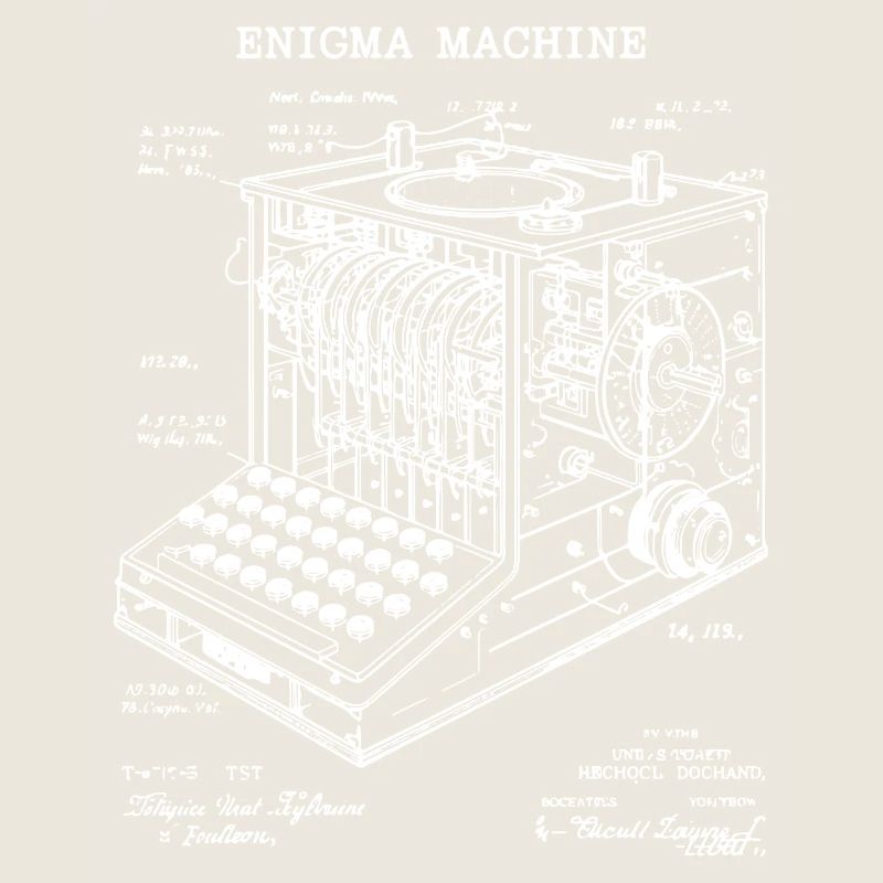Plan de la machine Enigma