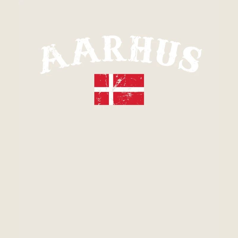 Aarhus Danemark Vintage Danish Flag Dane