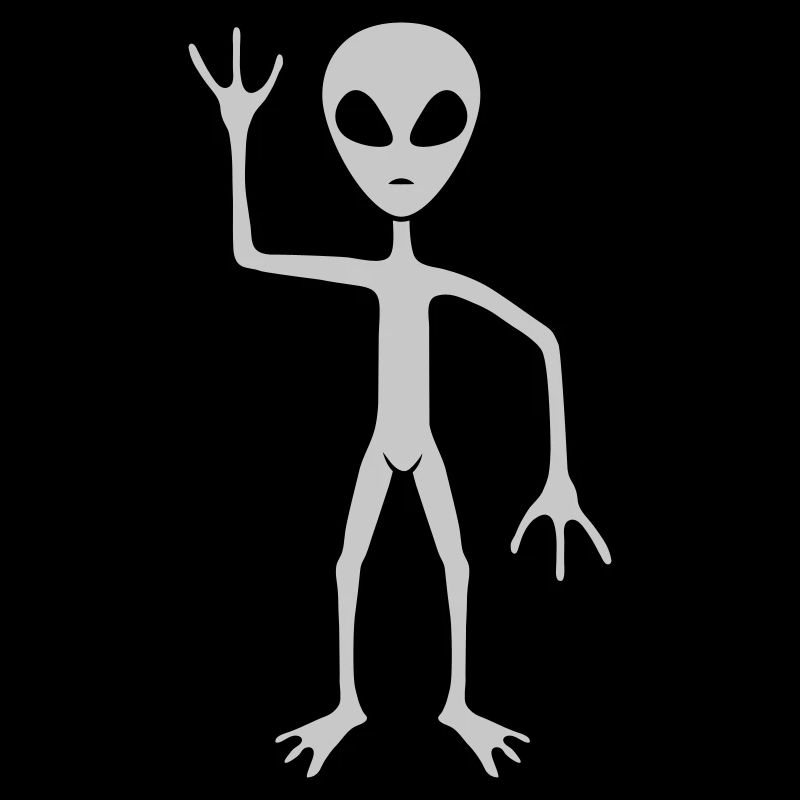 Science Fiction Alien winkt