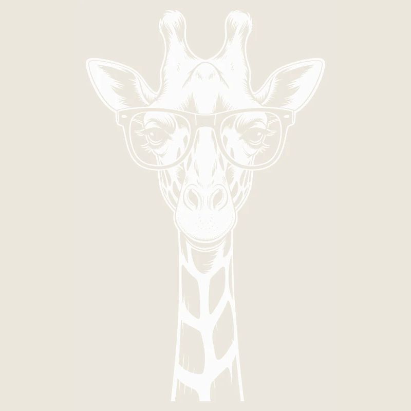 Humorvolle Giraffe mit Brille