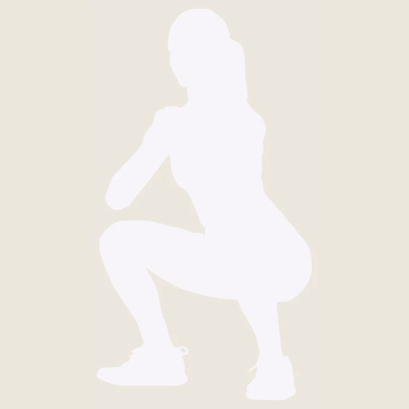 Frau Silhouette Squat