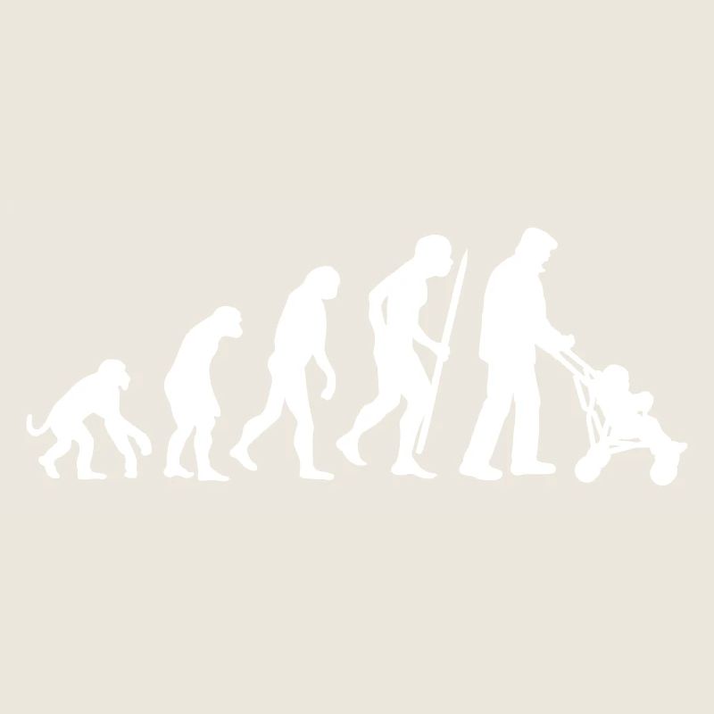 Evolution Großvater kinderwagen Opa babysitter