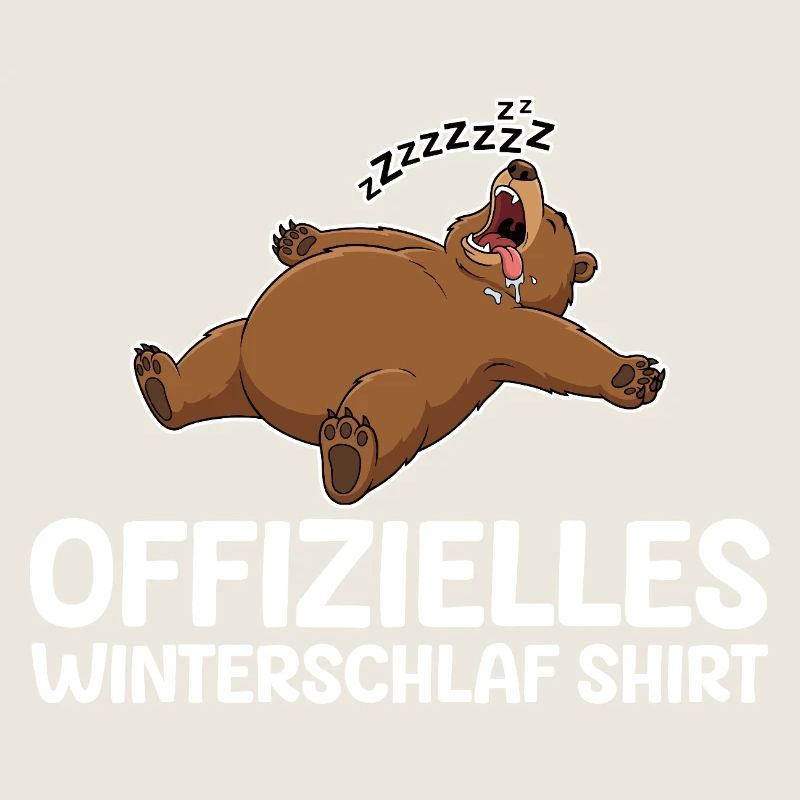 Winterschlaf Modus Bär Lustig Langschläfer