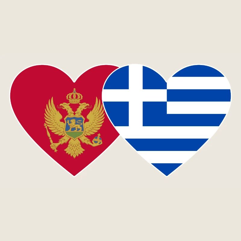 Monténégro Grèce drapeau