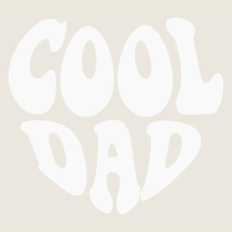 Cool Dad Heart Logo – Anpassbare Farbe