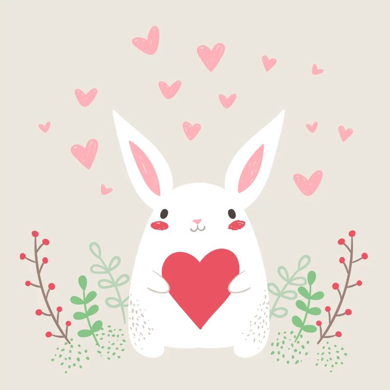 Lapin de l’Est Lapin de Pâques Oreilles de lapin mignon LOL