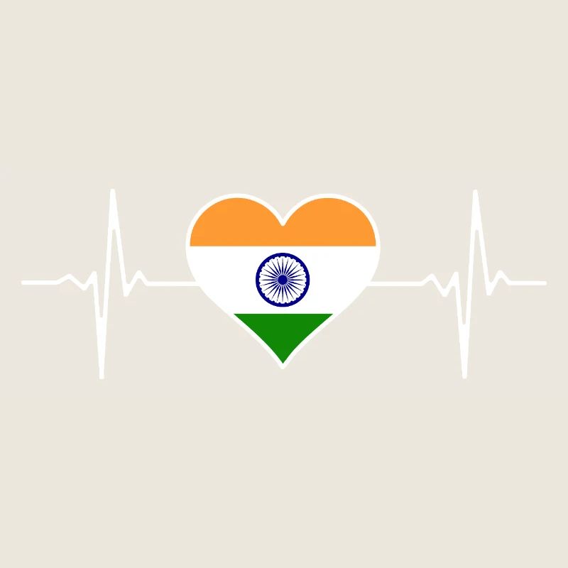 Battement de cœur du drapeau de l’Inde