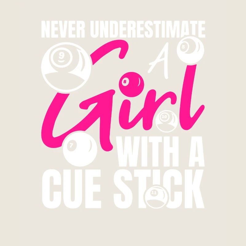 Mädchen mit Billardqueue