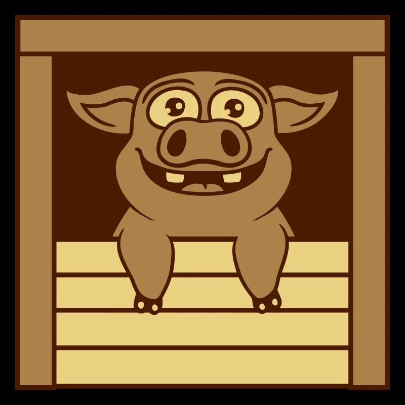 Comic witziges Stall Schwein
