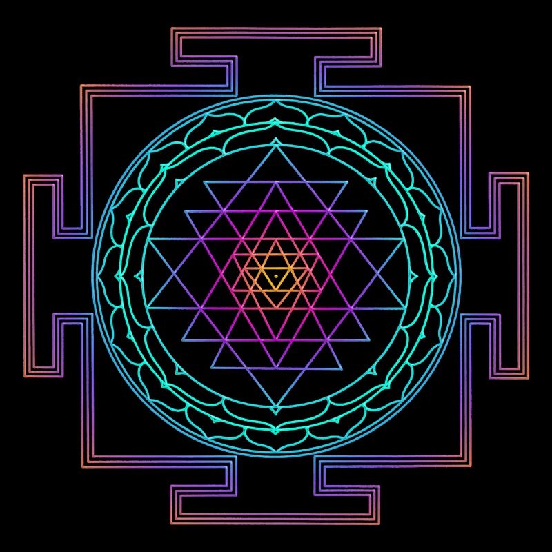 Sri Yantra - en filigrane