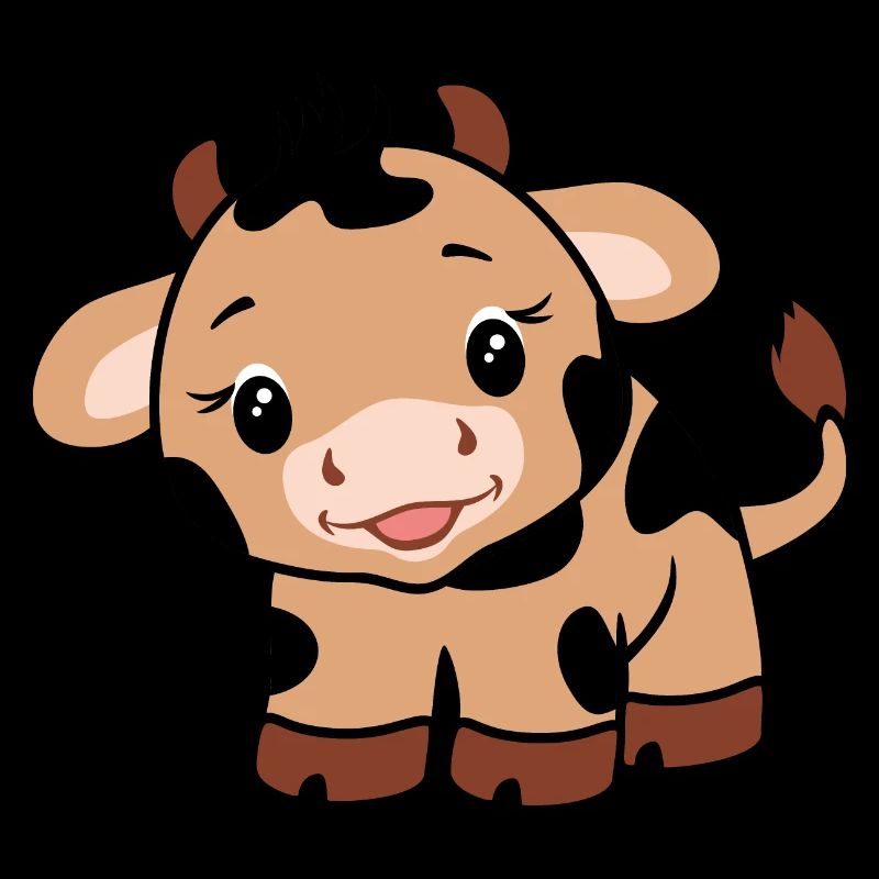 Bébé taureau surpris