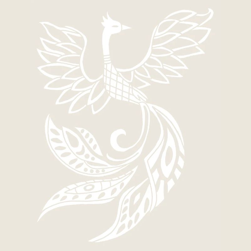 White phoenix bird