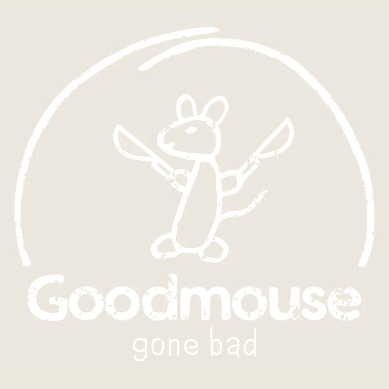 Souris « Goodmouse » avec un dicton maléfique cool