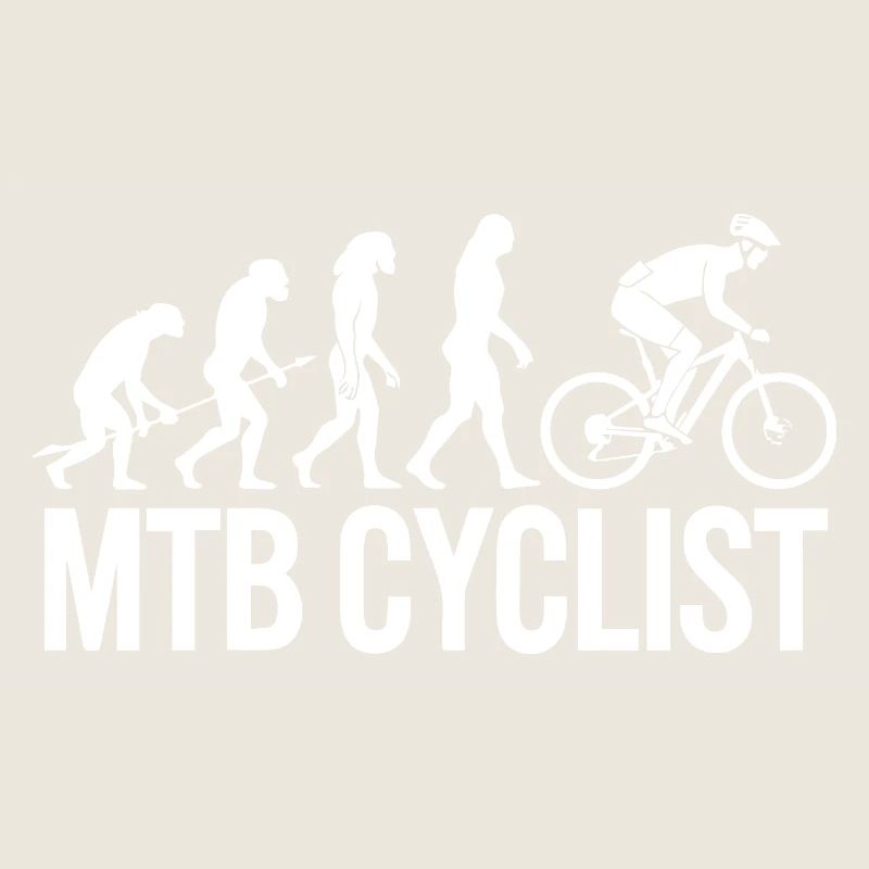 Evolution einer MTB-Radfahrer-Silhouette