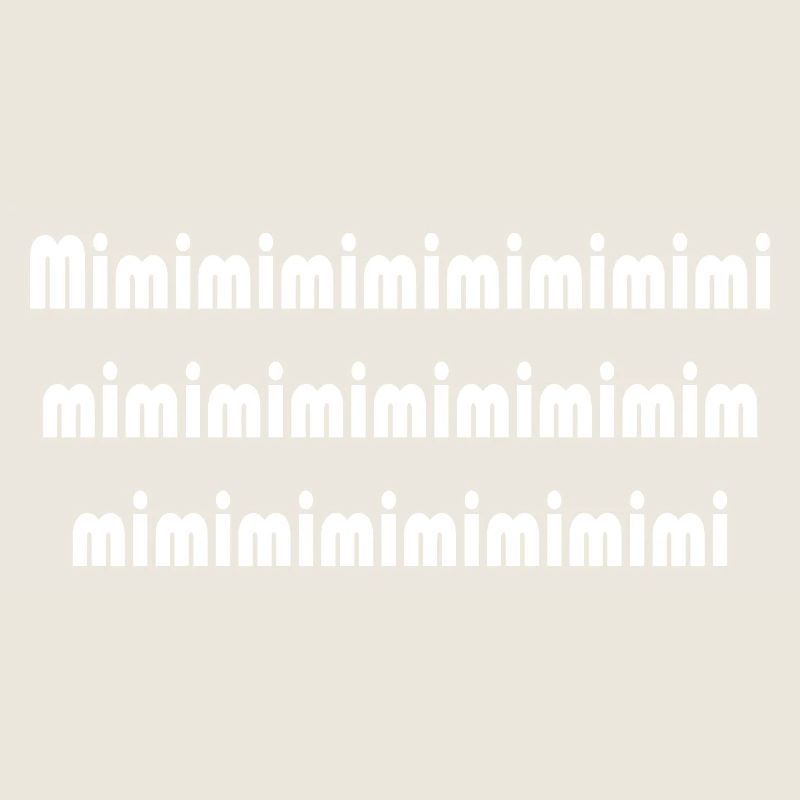 Mimi Typografie Muster Pattern