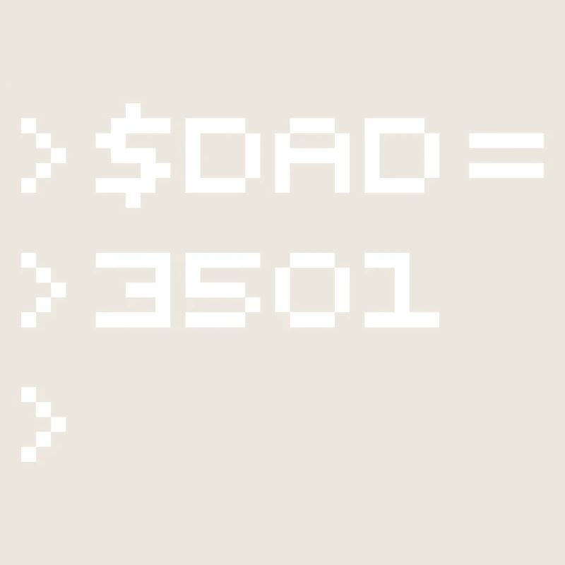 DAD Terminal de Pixels Nerd Code 8-Bits Rétro