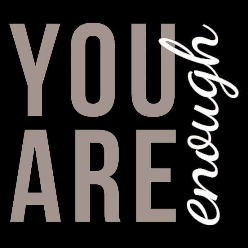 Tu es assez de typographie en élégant taupe