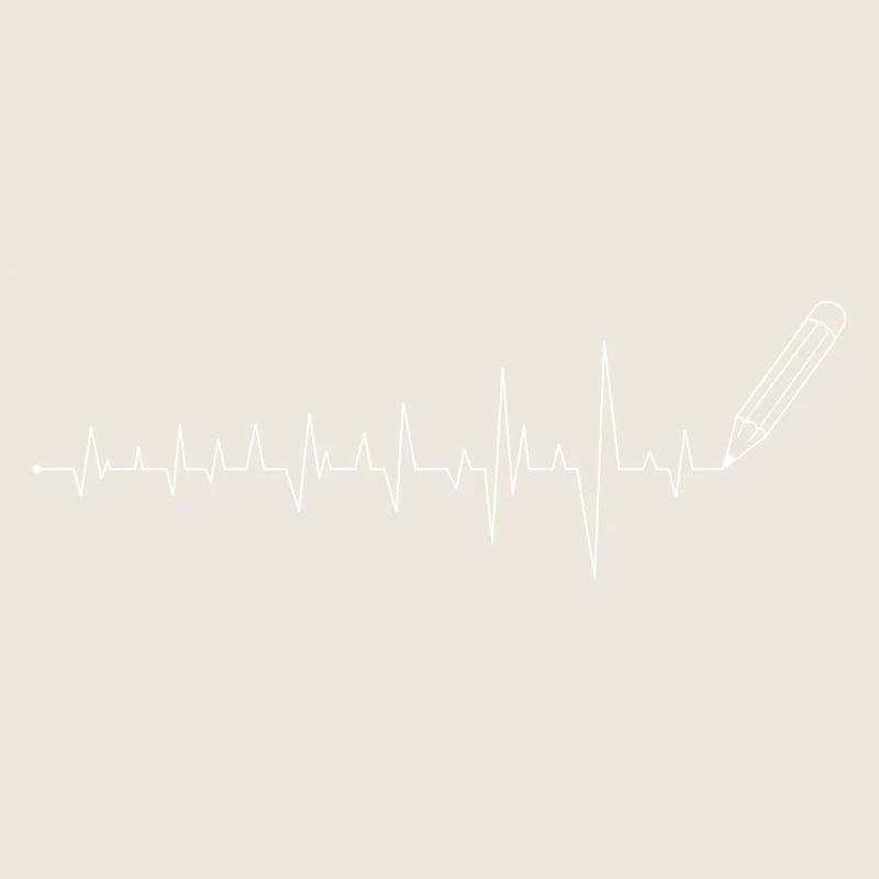 Dessin au trait au crayon ECG