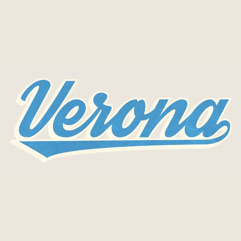 Verona Blau Script Logo