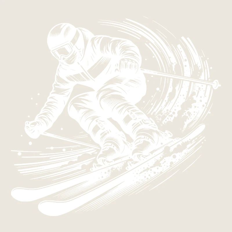 Skiing with impressive dynamics in the snow
