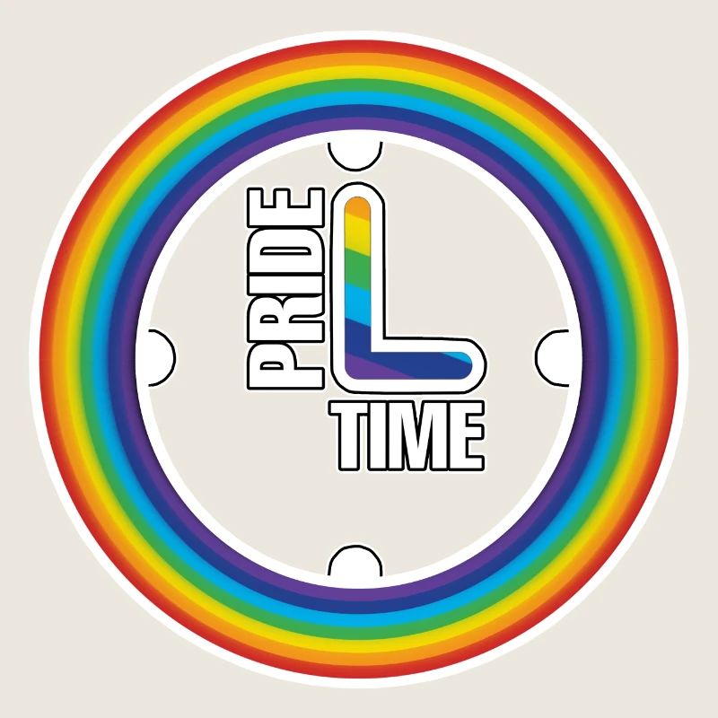 Rainbow Pride Ring Clock