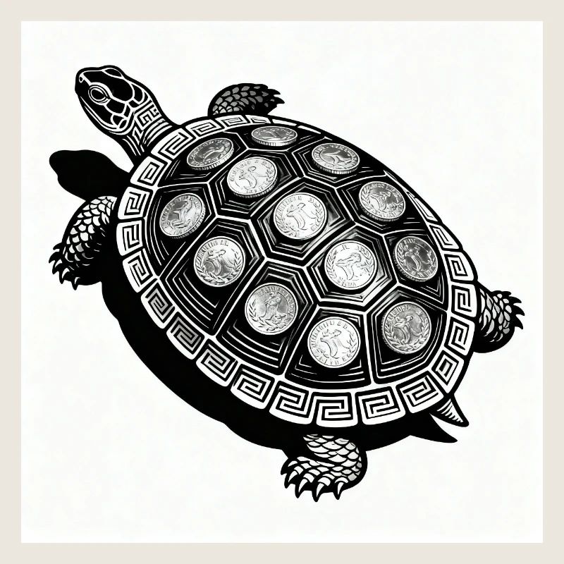 Münz-Schildkröte Geometrie