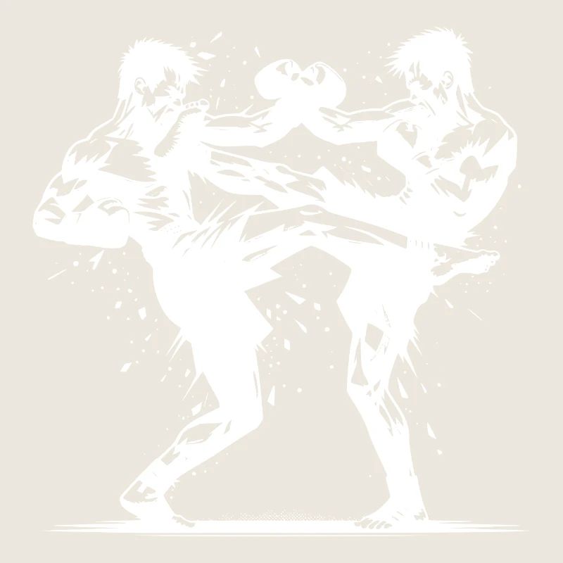 Double Strike Boxe thaïlandaise Le ring brûle violemment