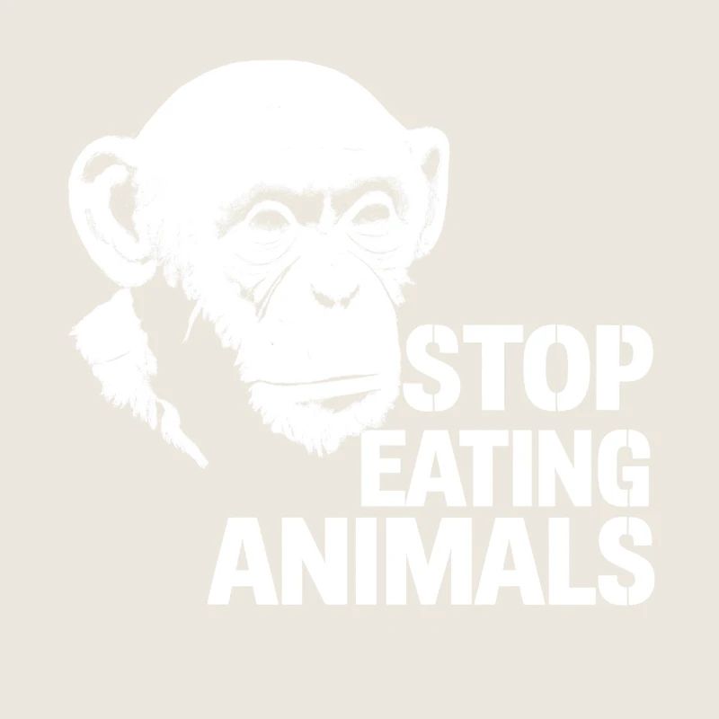 Arrêtez de manger des animaux – Conception du chimpanzé