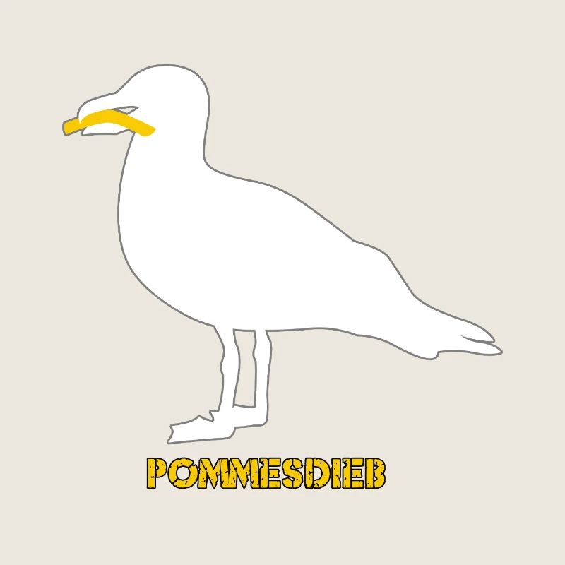 Frites Mouette Voleuse - Blanc