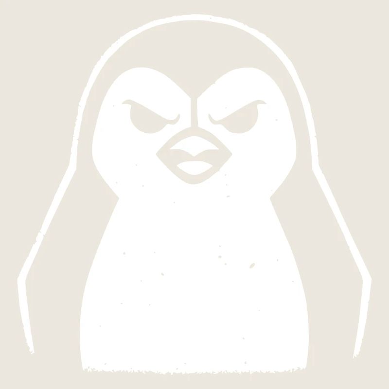 penguin stencil grunge minimalist-vector Linux