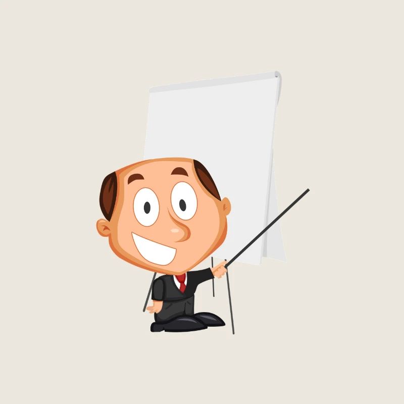 Dozent verwendet Flipchart, Geschenkidee
