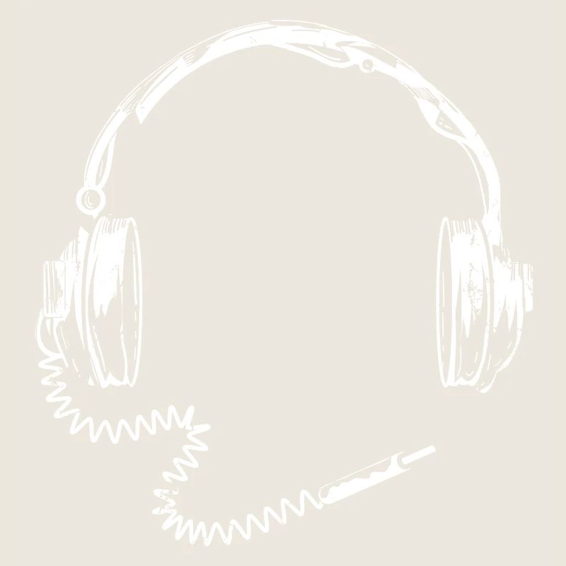 Casque rétro avec câble