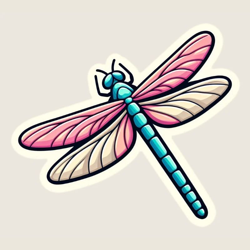 Libellule au pastel
