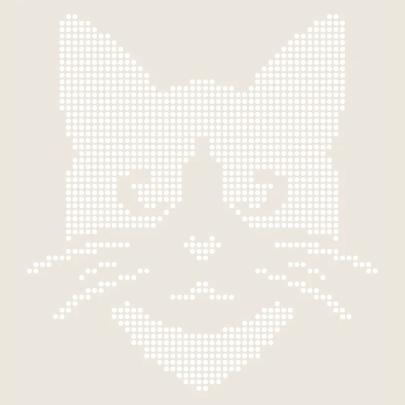 Halbton-Katzengesicht