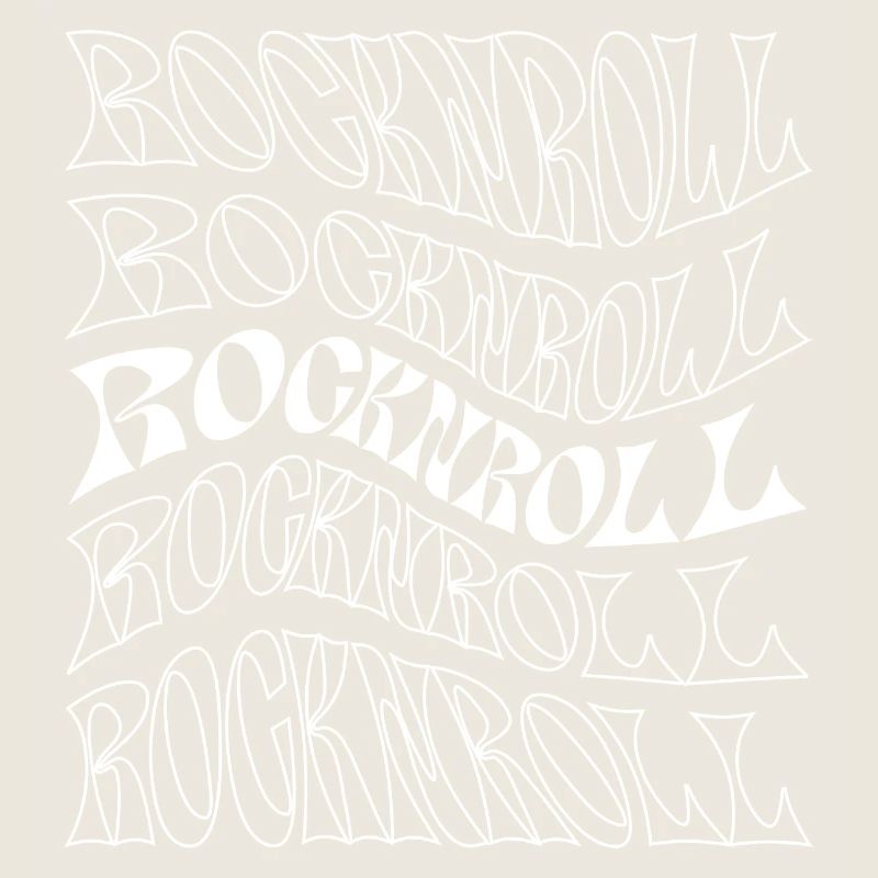 Psychedelic RocknRoll Wavy Typography