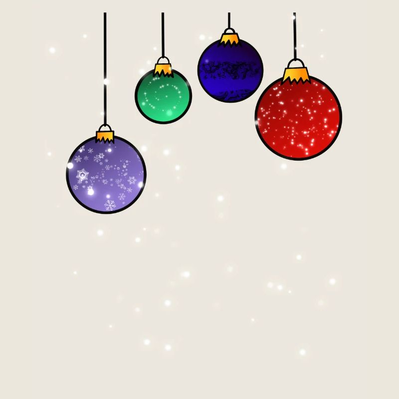 Christbaumkugeln mit Schneeflocken