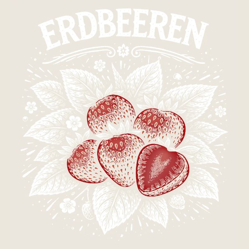 Erdbeeren Kontrast Illustration