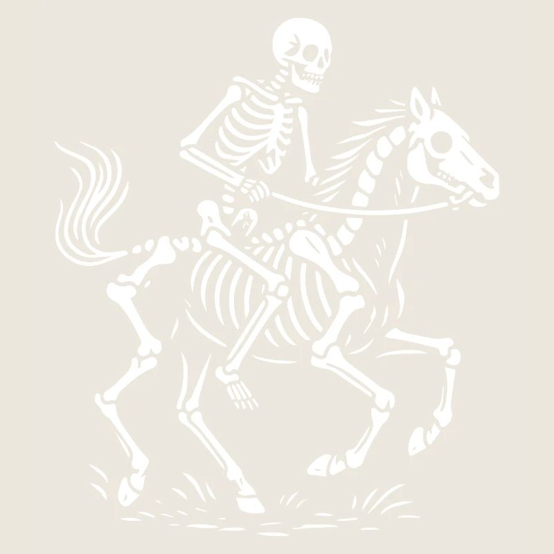 Ätherischer Skelettreiter Illustration
