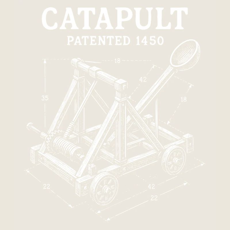 Conception de plan mécanique de catapulte