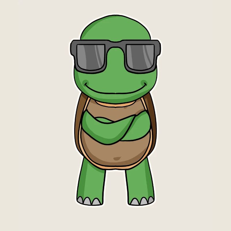Schildkröte mit Brille