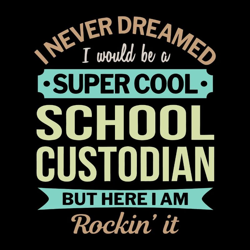 Fierté d'un concierge d'école super cool
