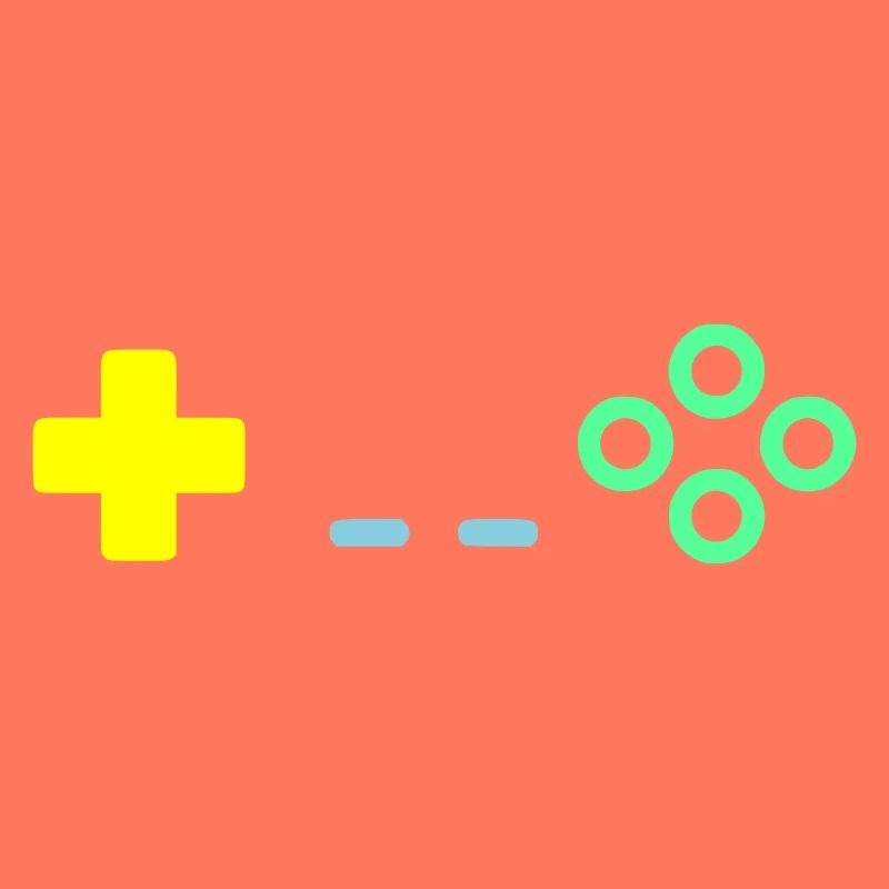 Gaming Controller Buttons Retro Vector