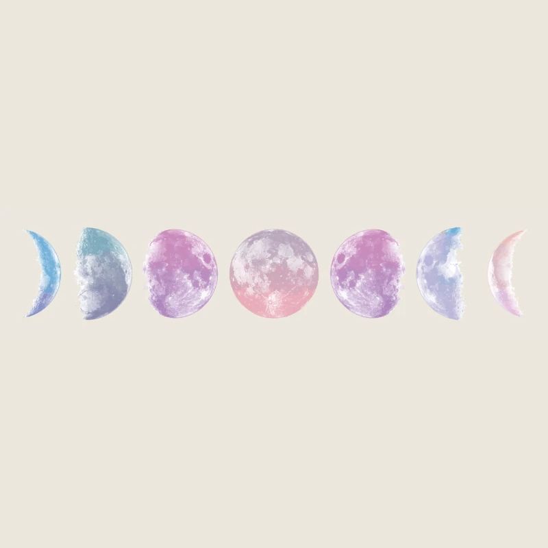 Pastel Moon Phases