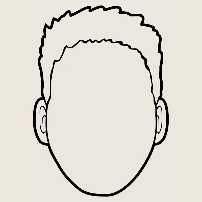 Contour Conception de tête sans visage