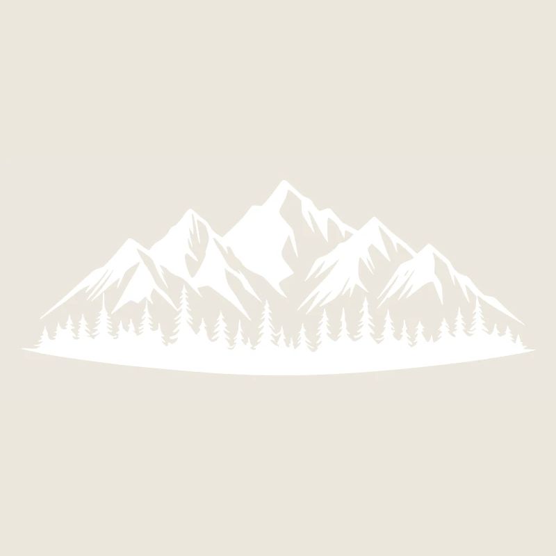 Berge mit Bäumen Vektor
